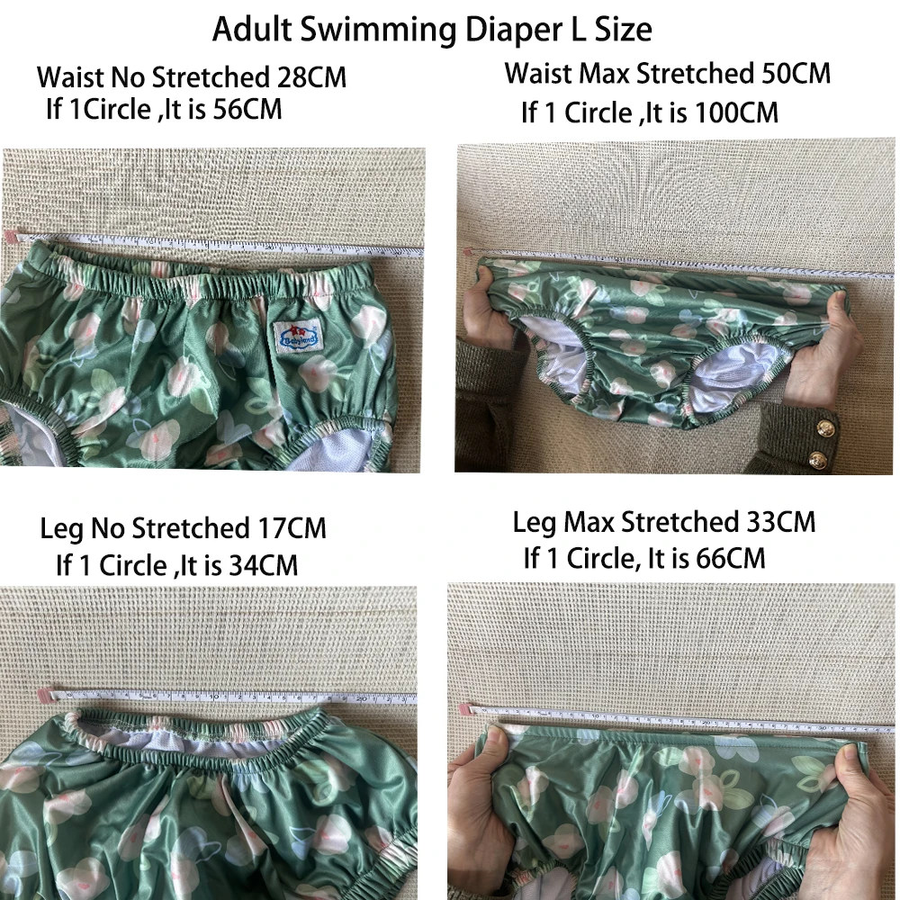ABDLS Adult Swimming Diapers My Choose Size And Patterns/Colors Waterproof Pool Diaper For People With Special Needs