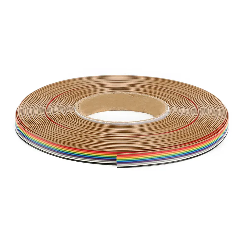 1Meter 10P 1.27mm PITCH Color Flat Ribbon Cable Rainbow DuPont Wire for FC Dupont Connector