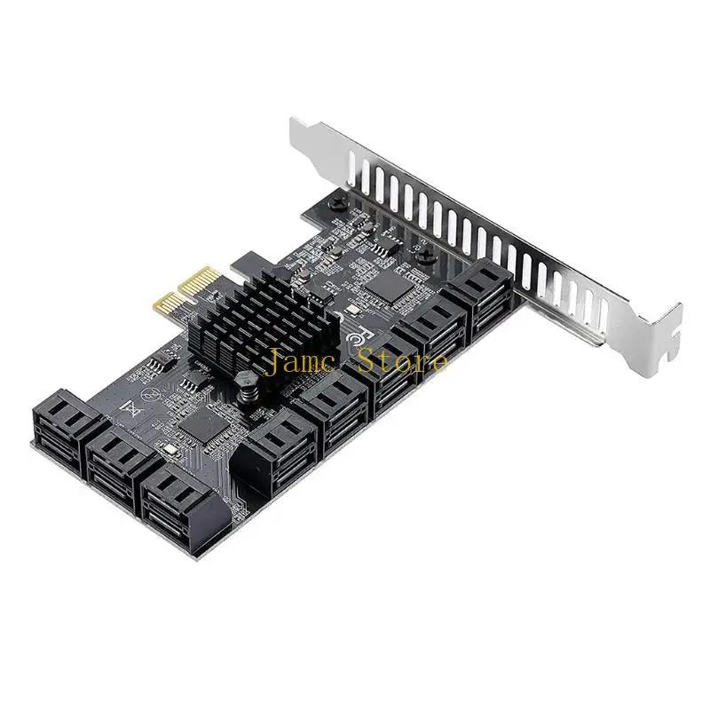 

LX0B 6Gbps PCIE 4X to SATA3.0 16-Port Expansion Card for Chia Mining for w/C