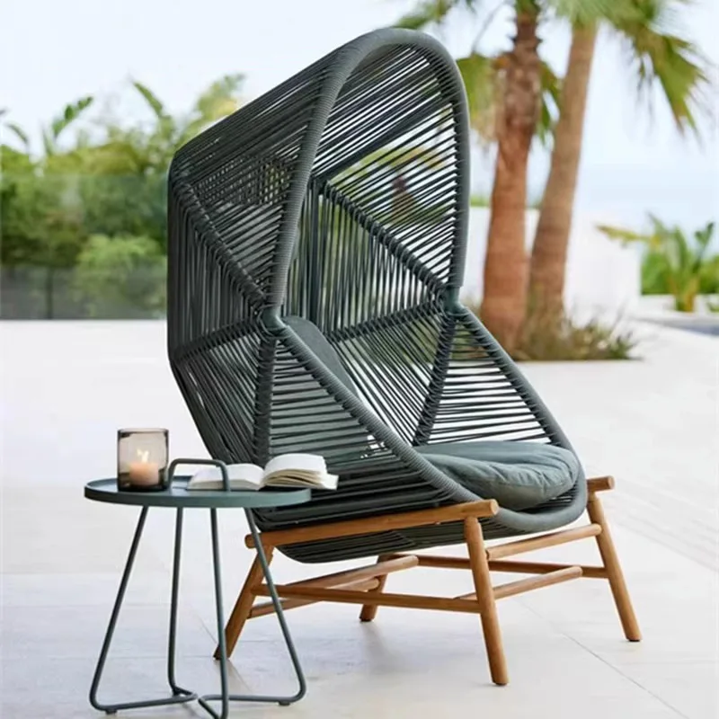 

Outdoor swing leisure courtyard rattan hanging chair hanging basket rattan chair rocking chair balcony single recliner