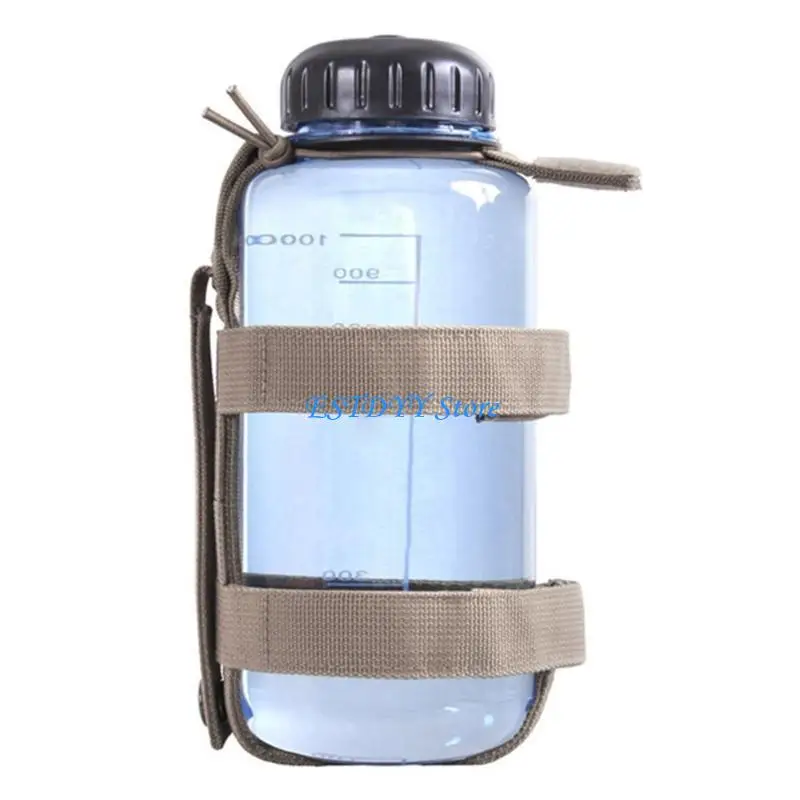 G6DE Webbing Water Bottle pouches Drawstring Bottle Holder Hiking Travel