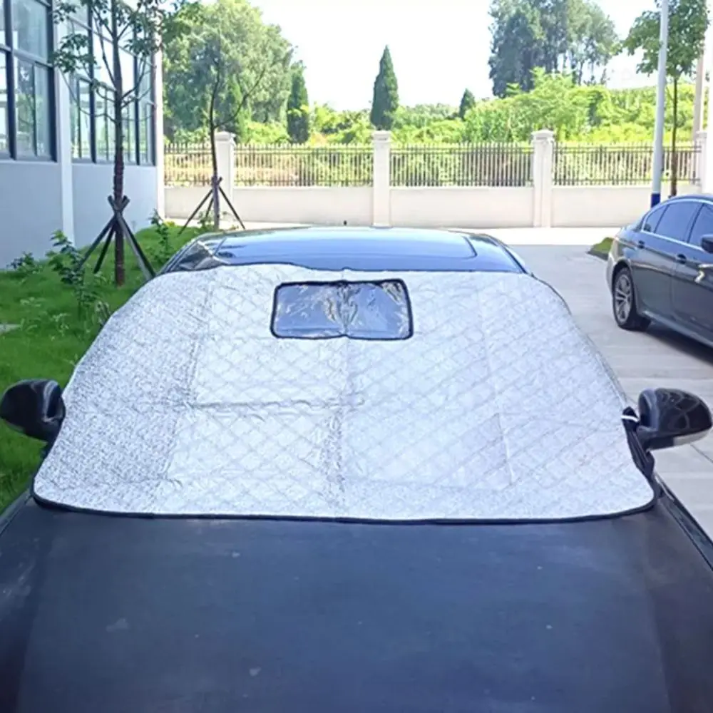 

Universal Winter Car Snow Shield Anti-Thief Design Windproof Strap Windshield Snow Cover Thickened Protector Hole Dash Cam