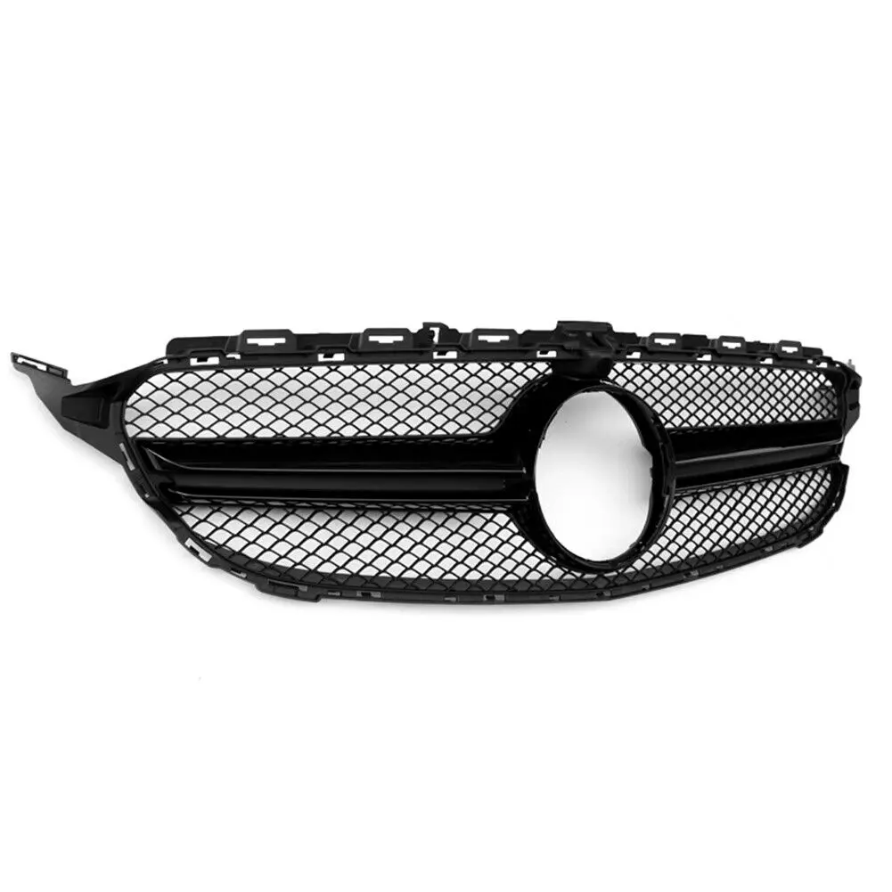 For Mercedes Benz C Class W205 2015-2018 C200 C250 C300 C350 C400 C43 Front Grille AMG Style Grill Upper Bumper Hood Mesh Grid