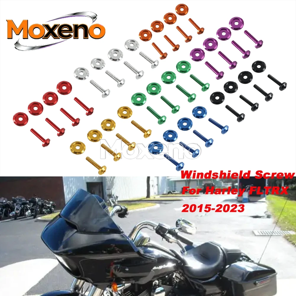 

Windscreen Screws For Harley Touring Road Glide FLTRX 2015-2023 Motorcycle Windshield Nuts Front Fairing Windshield Bolts Screws