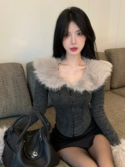 Faionable حار فتاة محبوك سترة طويلة Sve ort معطف التخسيس صالح منقوشة الوقوف طوق لباس غير رسمي للسيدات