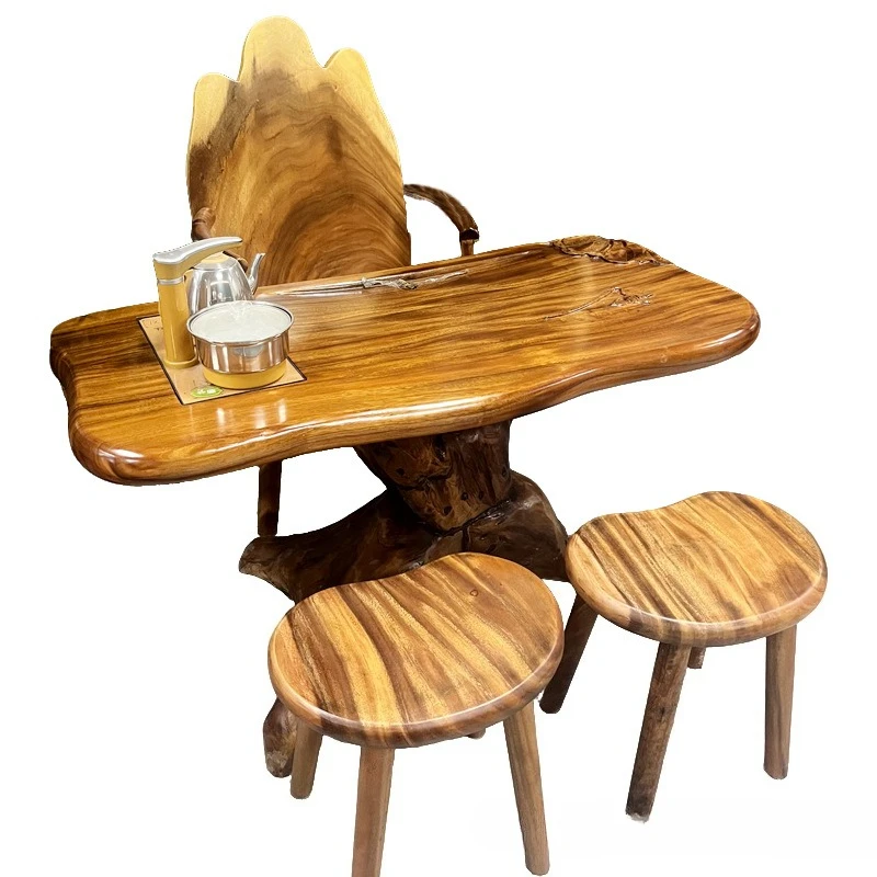 

South American walnut whole board tea table mountain chair living room office new Chinese style