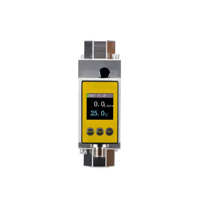 Compact Vortex Flow Sensor  Dual  Temperature Display for Pump Systems