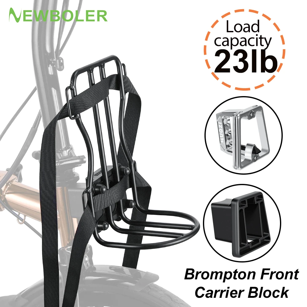 NEWBOLER Metal Front Rack for Brompton Bike Bag Front Lightweight