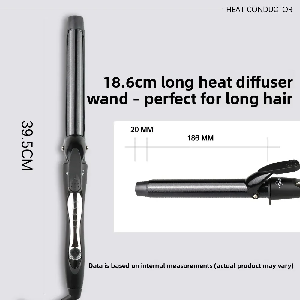 

High quality 38mm Ceramic Curling Wand Adjustable Temperature Large Wave Hair Curler No Heat Damage