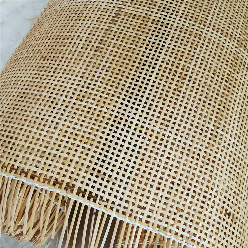 40/45/50CM Wide 3--4 Meters 2mm Checkered Real Natural Rattan Cane Webbing Roll Rattan Sheets Wardrobe Shoe Cabinet Accessories