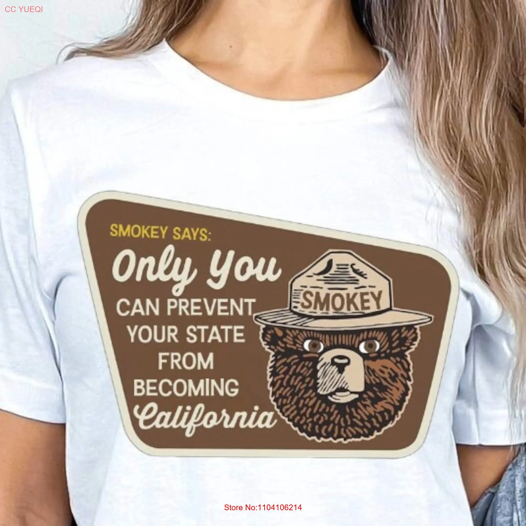 Smokey the Bear Only You Can Prevent Your State From Becoming California Conservative Republican Right Wing Trump Heavy