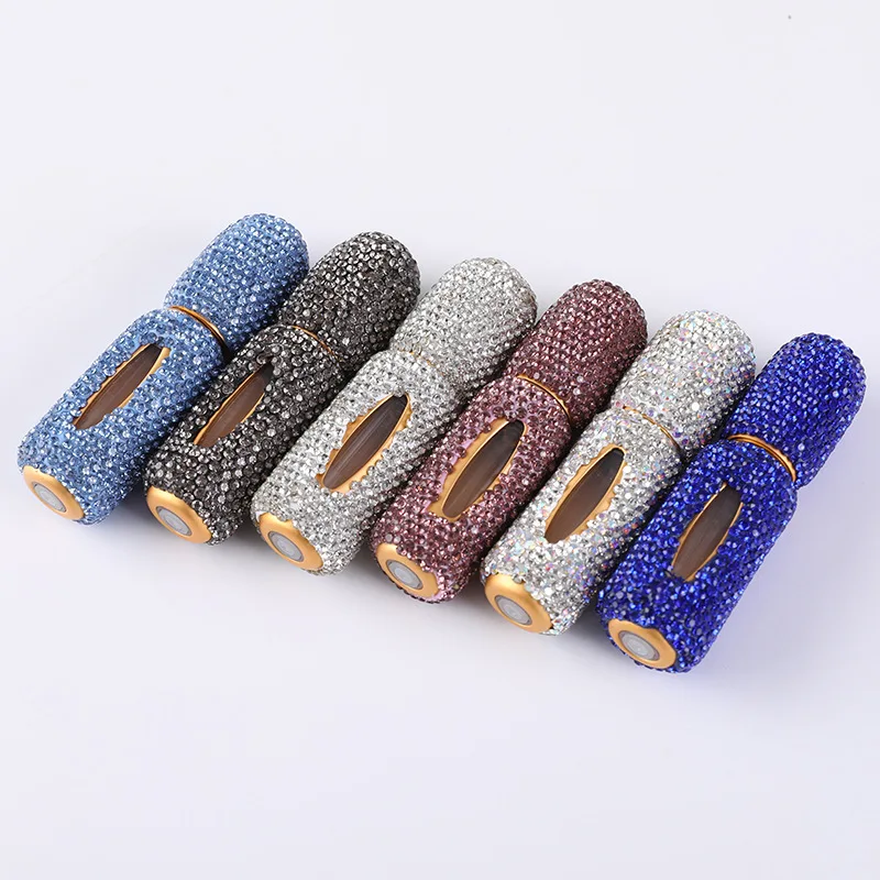 5mlPerfume Dispenser Bottle Bottom Filling Sticker Diamond Inlaid Creative Light Luxury Portable Travel Empty Bottle