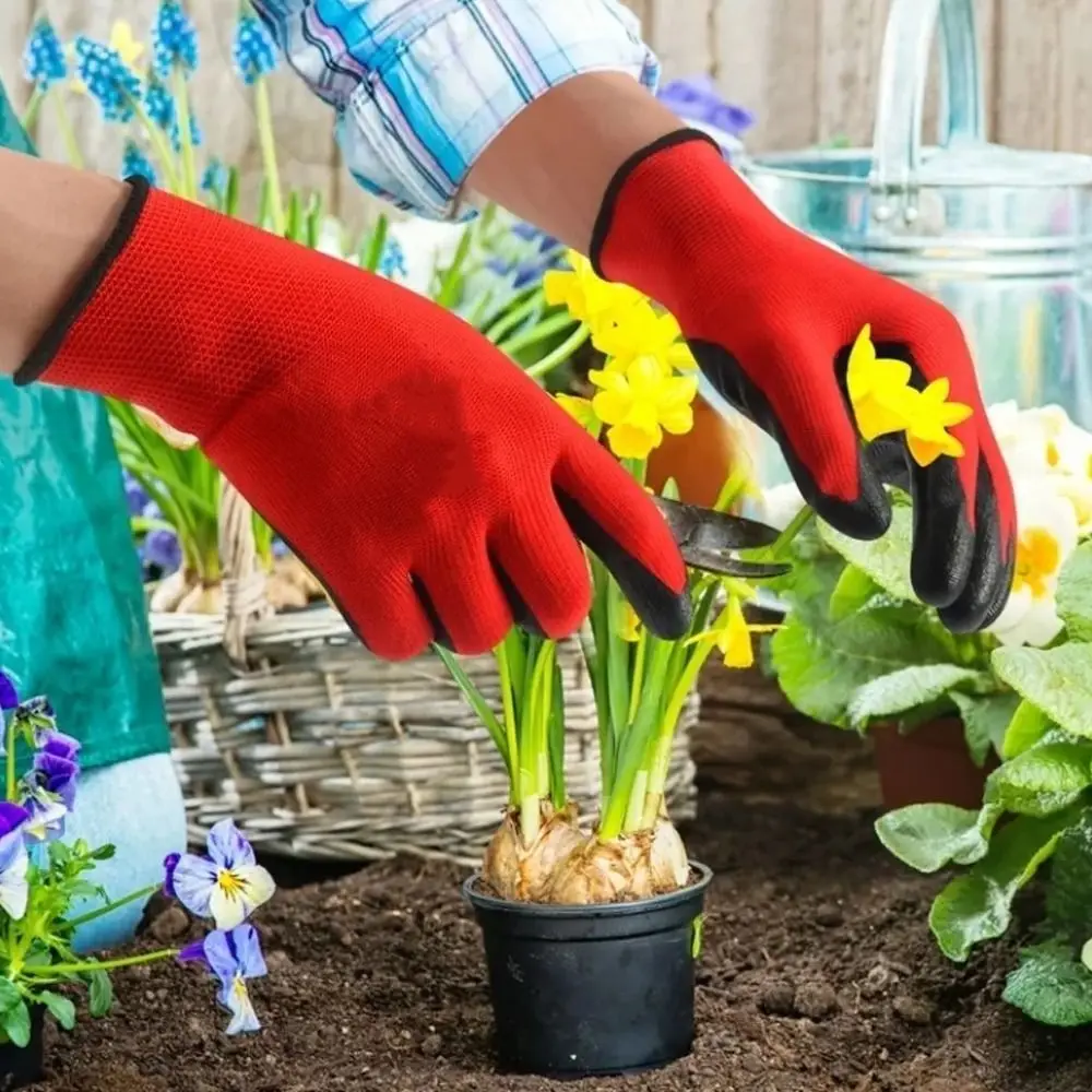 

12pairs Oil-Resistant Protective Gloves Corrosion-Resistant Durable Work Gloves Wear-Resistant Safety Gloves Warehouse Handling