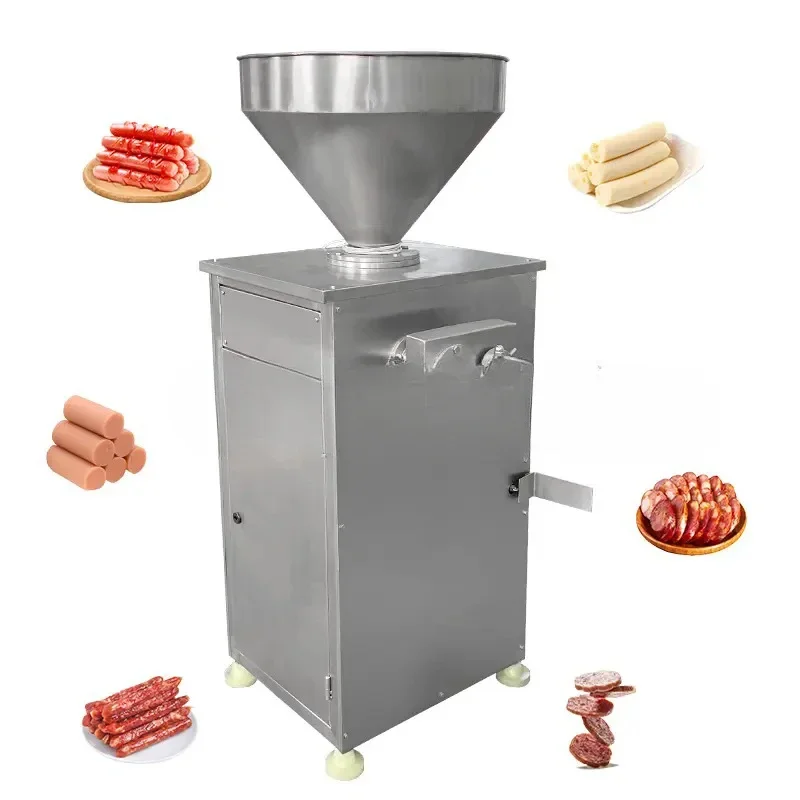 Commercial Filler Meat Processing Machinery Sausage Tying Stuffer Filler Making Machine Set And Twist Clipper Stuffer Machine