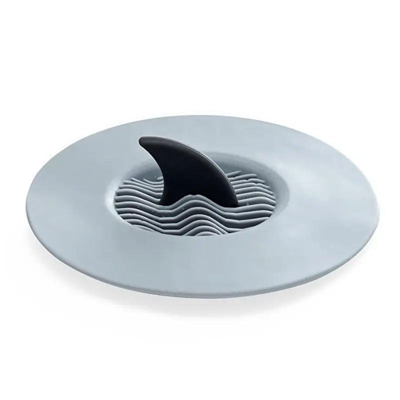 Kitchen Sink Plug Filter Creative Shark Fin Shaped Sink Strainer Stopper Floor Drains, Bathroom Basin Sewer Drains Dredge Device