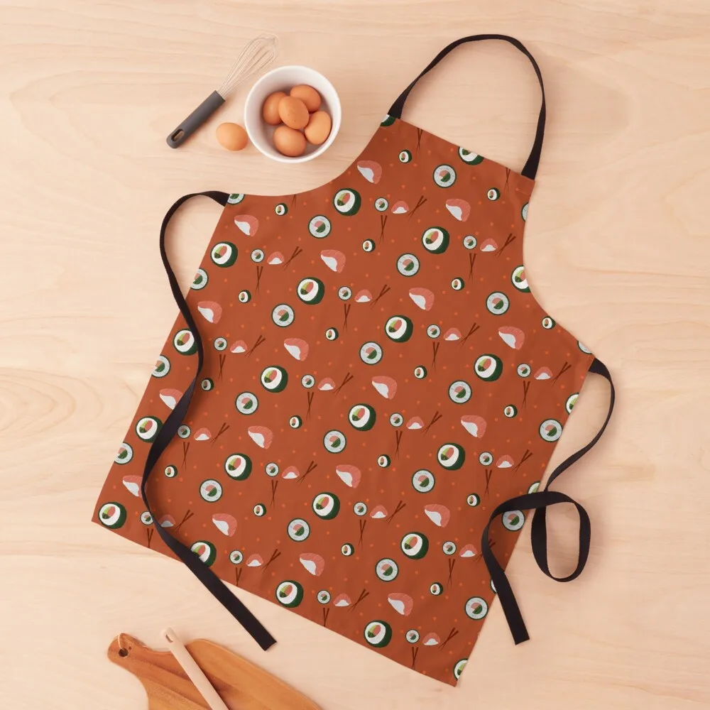 

Sushi Pattern Apron kitchen and home Cute Kitchen Accessories For Kitchen Women barber uniform Apron