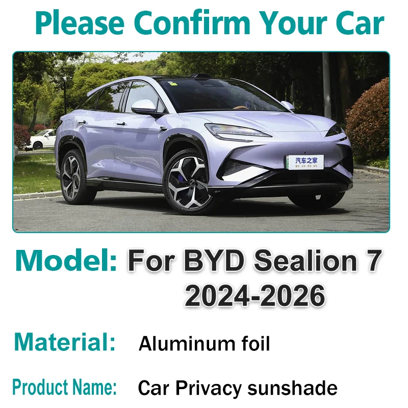 

Car Full Covers Sunshades For BYD Sealion 7 Accessories 2026 2025 2024 Windshield Side Windows Shaby Visors Sunshade Auto Tools