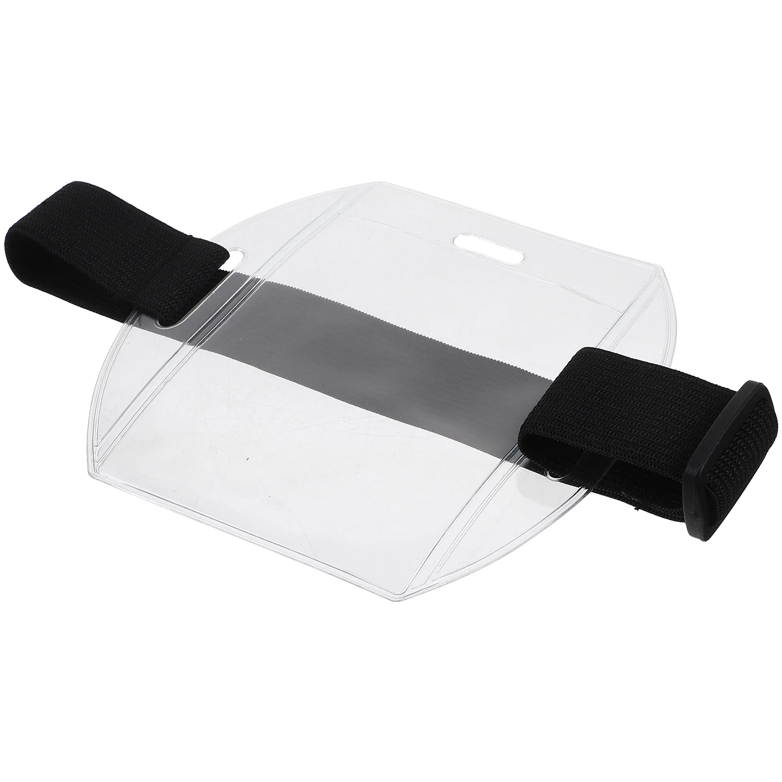 

2Pcs Arm Holders Arm Badge Holders ID Cards Holder Adjustable Elastic Armband PVC Material Waterproof Black Color