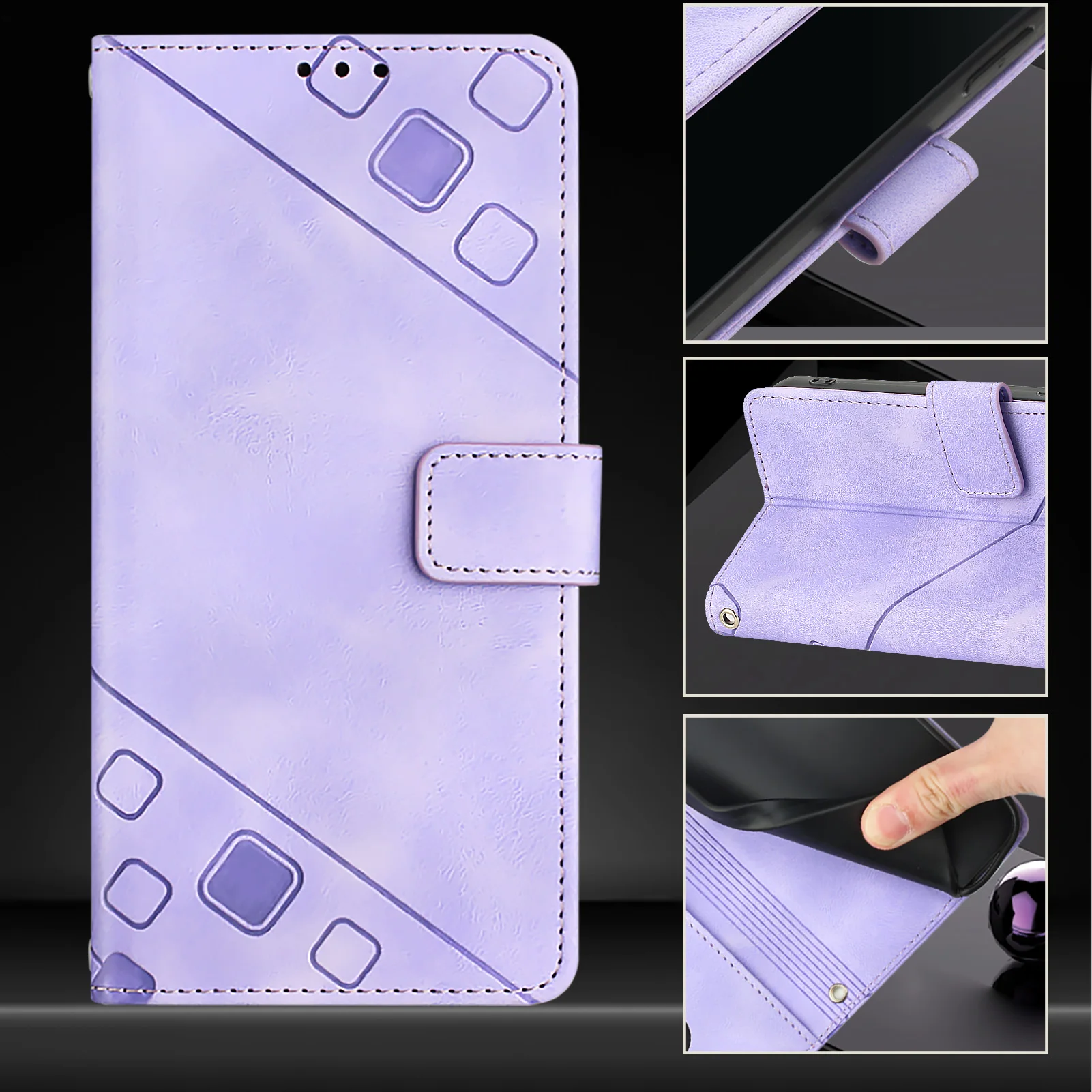 Leather Flip Wallet Luxury Phone Case For Oppo Realme C75 C71 C67 C65 C63 C55 C33 C30 C25 C21Y C20 C17 15T 14 13 12 Cover