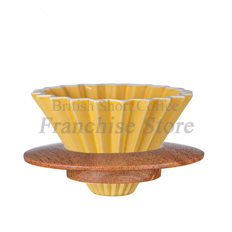 Ceramic/wooden V Style Set Coffee Dropper  Reusable Filter Glass Coffee Filter Reusable Filter Tool Glass