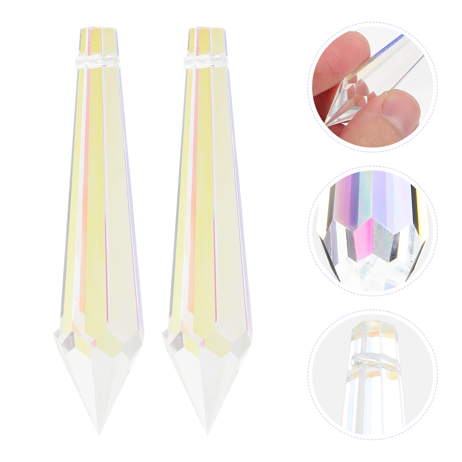 

10pcs Crystal Pendant Material Hanging Decor Lightweight Easy Install Birthday Wedding nament Lamp Accessories Ch
