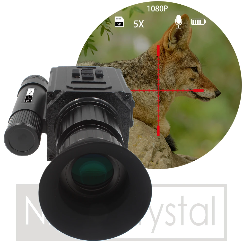 1080p HD Monocular 5X Digital Light Zoom Infrared Camera Telescope Outdoor Search Full Darkness 200m Megaore M6 NK008 M5