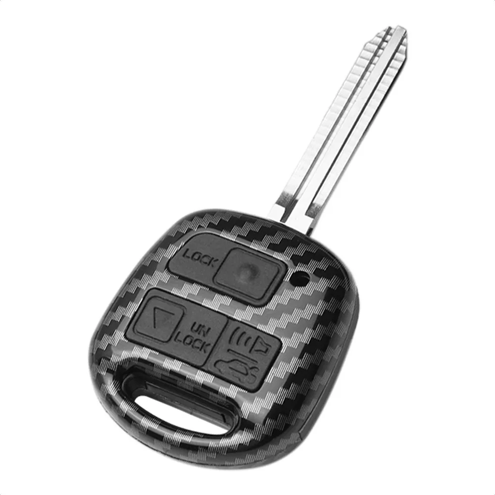 ABS Carbon Fiber Patter Car Key Case Cover For Toyota FJ Cruiser Land 2008-2014 Yaris Echo For Lexus ES GS LS IS RX SC LX RX400h