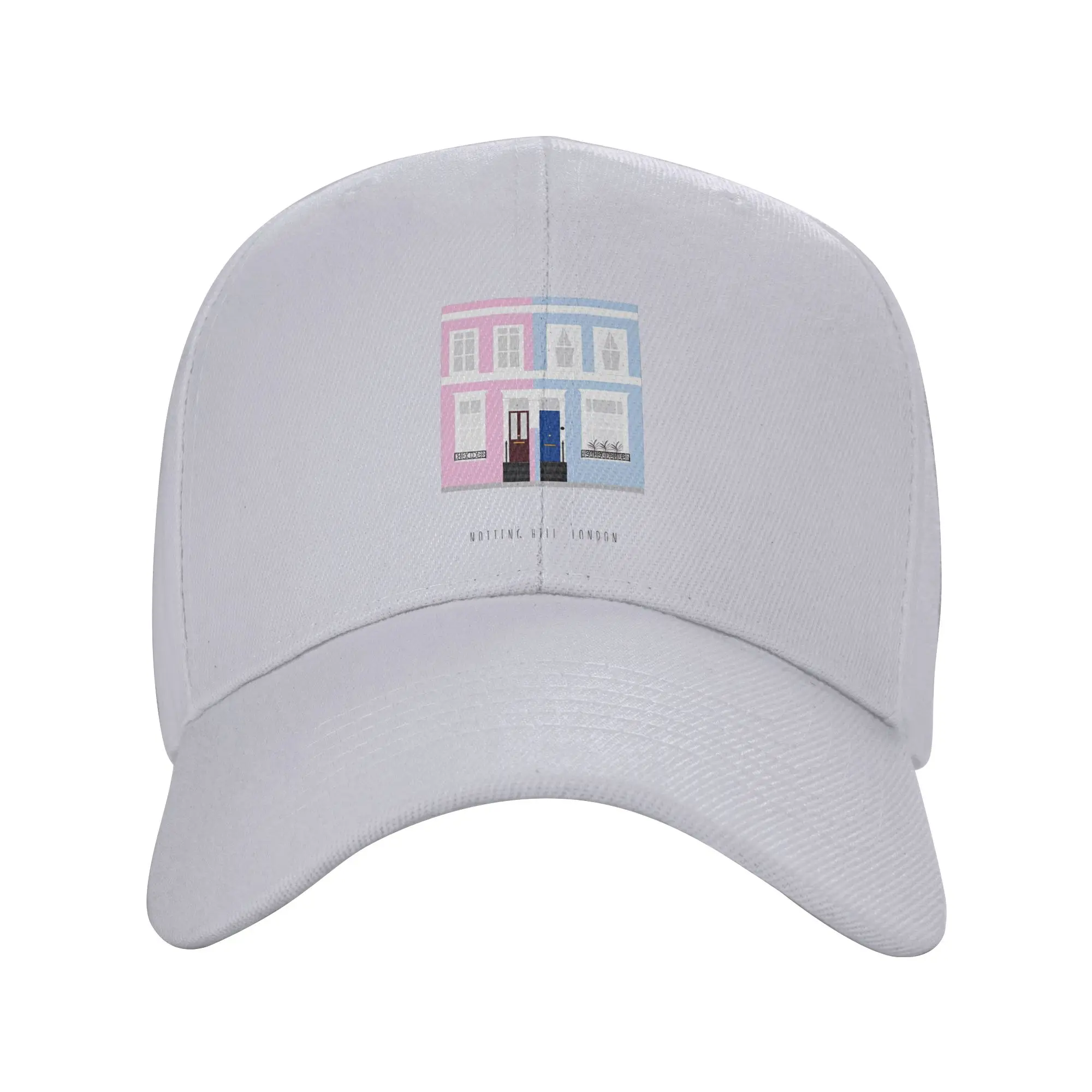 Colorful Houses in Notting Hill London England Trendy Baseball Cap Poolside Leisure Non Slip Baseball Cap