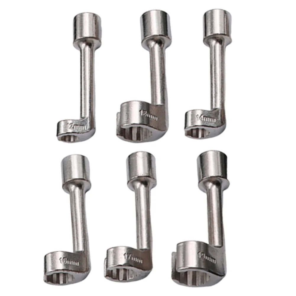 

1pc Automotive Drive Diesel Fuel Line Socket Wrench 12 14 16 17 18 19mm L-shaped Spanner Open-ended Hexagonal Wrench
