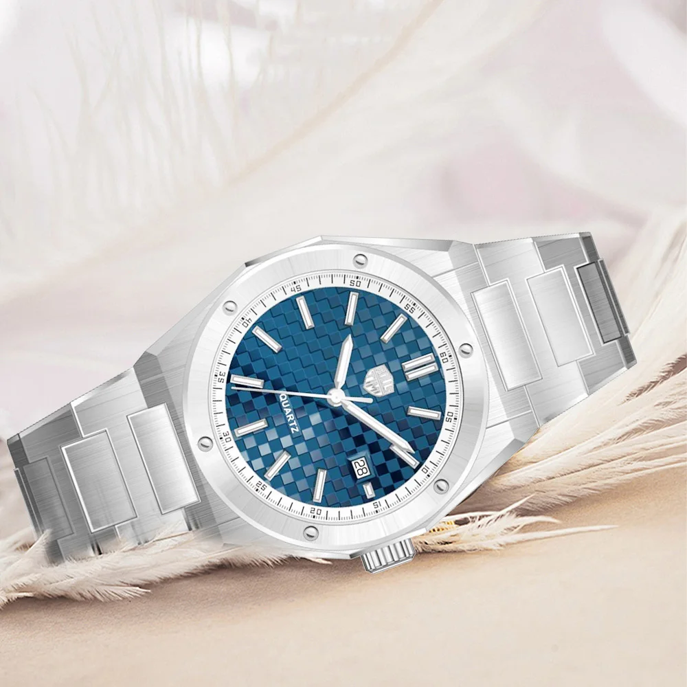 2025 nuevo reloj rollstimi para hombre, reloj de cuarzo retro de lujo de 38mm, cristal de zafiro resistente al agua, reloj de acero inoxidable 7933 para hombre