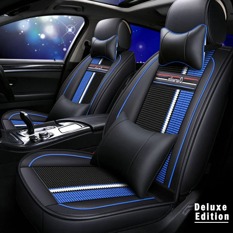 

2-seat front Universal car seat cover with ice silk breathable suitable for cars trucks SUV car accessories interior
