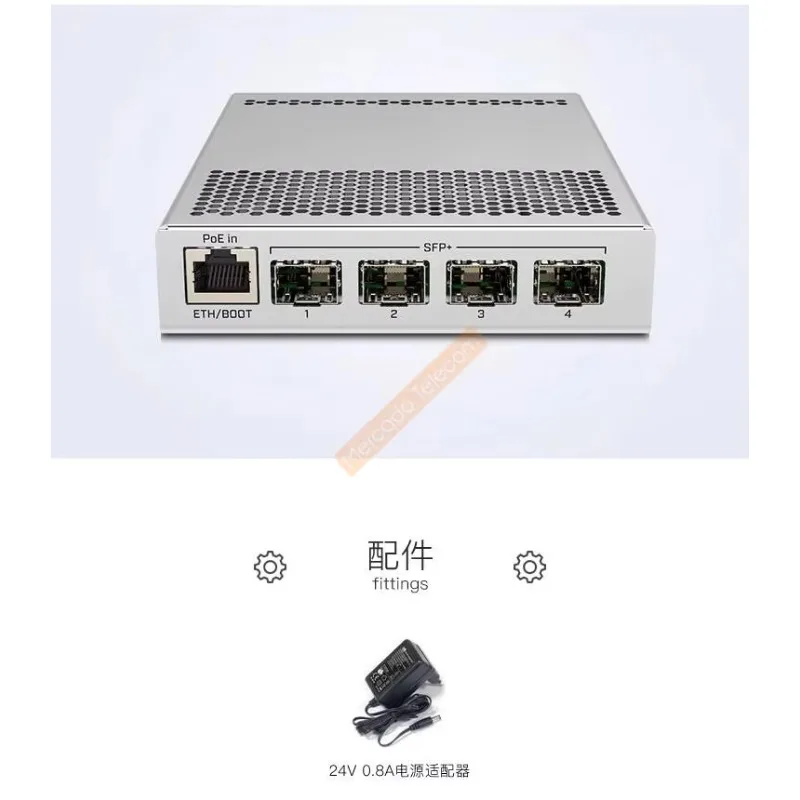 عرض ساخن لعام 2025 MikroTik CRS 305-1G-4S+IN SFP+ 10Gbps مفتاح ذكي مُدار بخمسة منافذ نظام مزدوج RouterOS أو SwOS