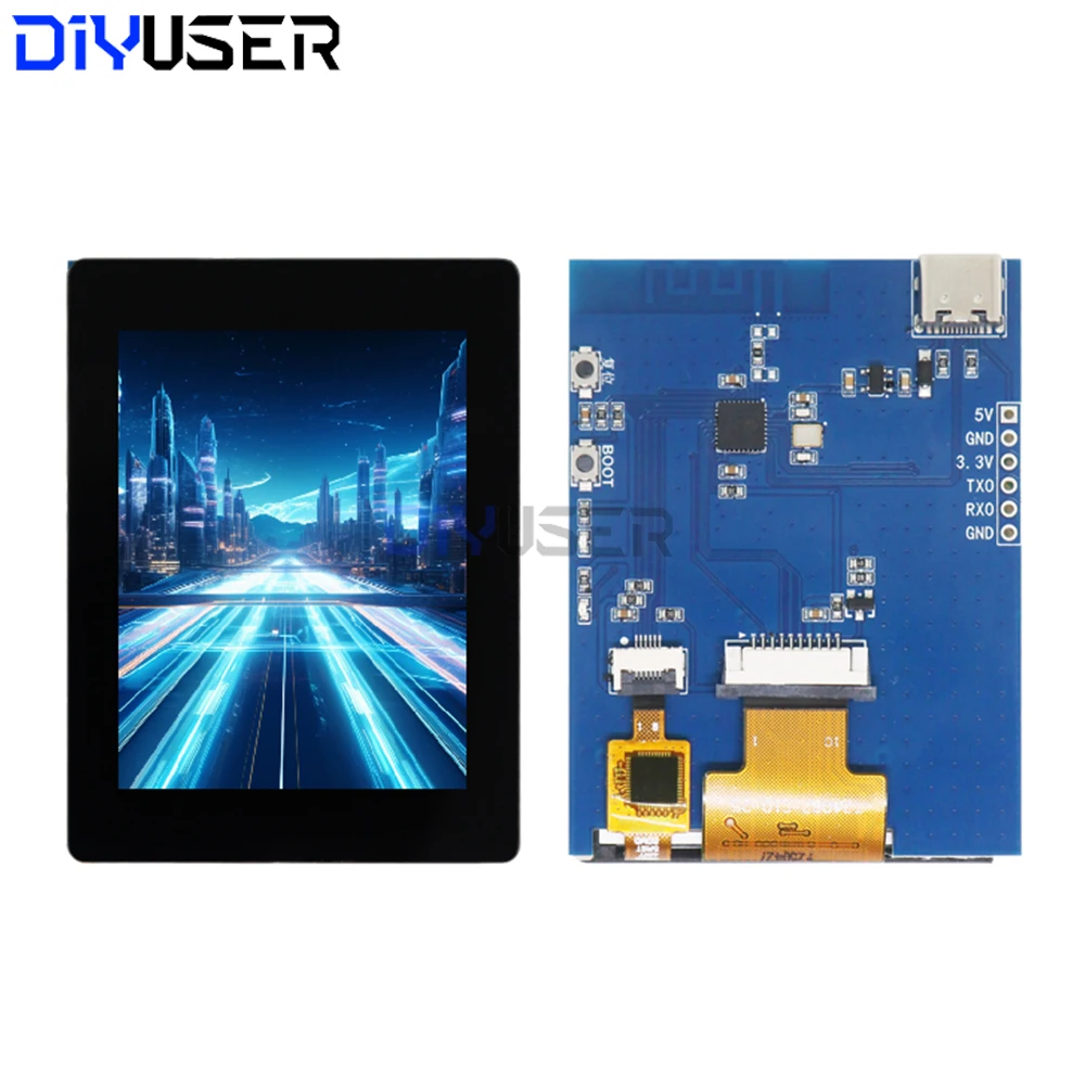 لوحة تطوير ESP32-C3 مع شاشة TFT LCD تعمل باللمس مقاس 2.4 بوصة ST7789 SPI WiFi BLE 5.0 لمشاريع Arduino IDE IoT DIY