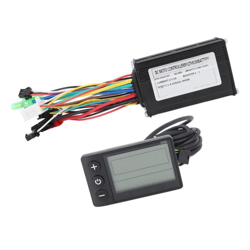 

Комплект модификации литиевой батареи для электрического велосипеда, 3 режима, контроллер двигателя 17 А с панелью дисплея S866 для двигателя от 250 Вт до 350 Вт