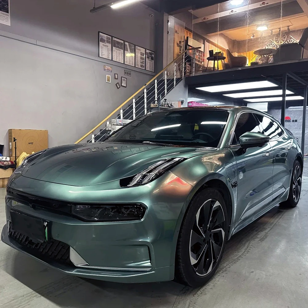 

Platinum Dreamy Grey Blue Car Wrapping Film Vinyl Wrap PVC Stickers Color Change Film Bubble Free Sticker Vinyl Auto Decals