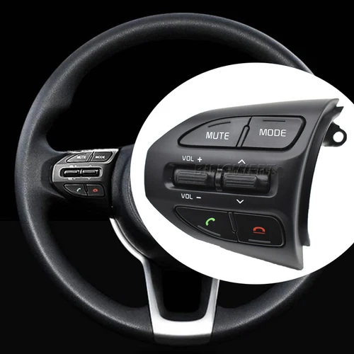 Imagen 2 del producto Botones de música y volumen de Audio para volante de coche, multifunción, para KIA K2 RIO 2017, 2018, 2019, 2020, 2021