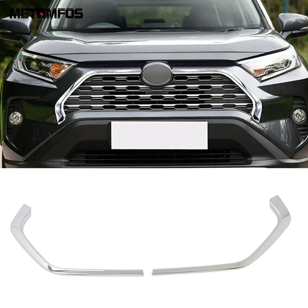 For Toyota Rav4 Rav 4 Limited/LE/XLE/Hybrid 2019-2023 2024 Chrome Front Bumper Mesh Grille Around Racing Grill Trim Accessories