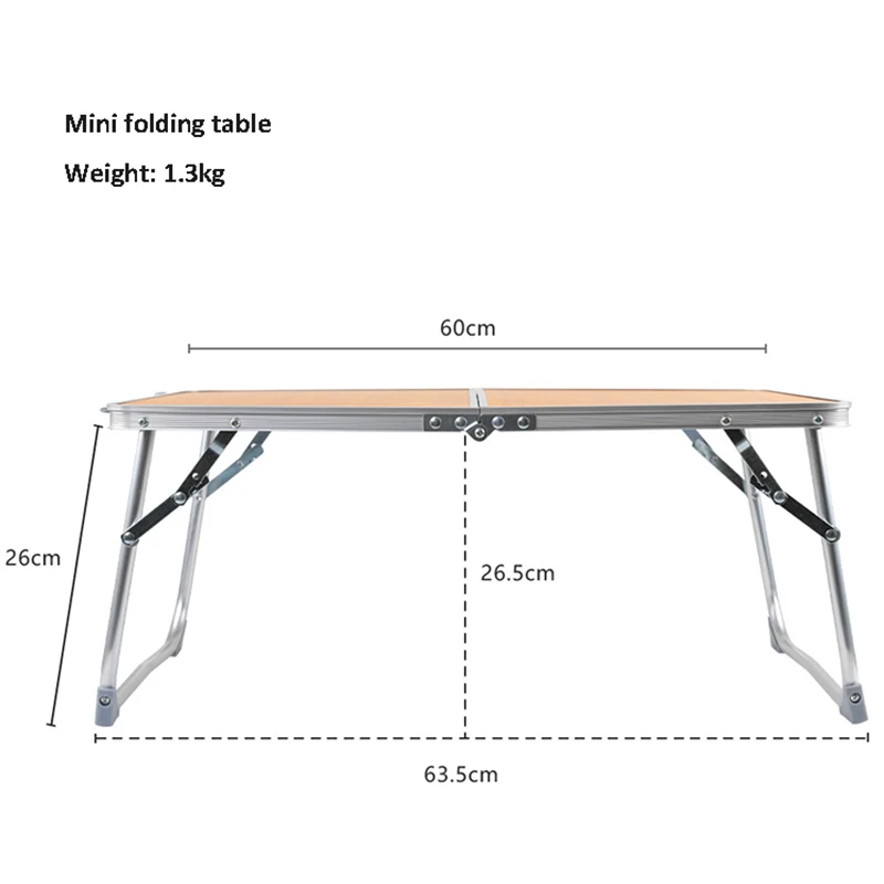 Mini Folding Table Outdoor Aluminum Table Camping Density Board Table Portable Picnic BBQ Small Table Computer Table