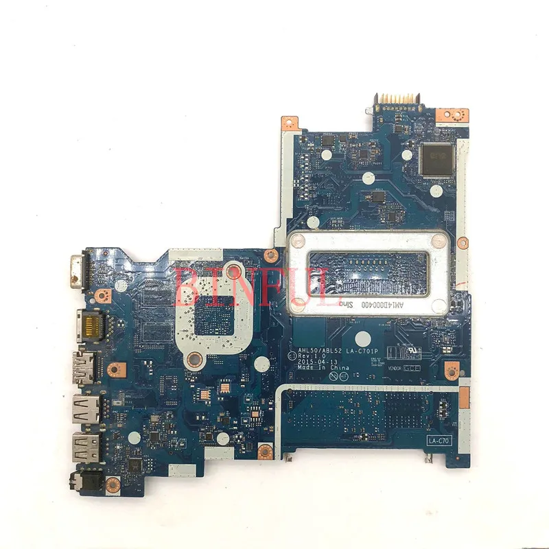 816435-001 816435-501 816435-601 Mainboard For HP 15-AC Laptop Motherboard W/SR1EK I3-4005U CPU AHL50/ABL52 LA-C701P 100% Tested