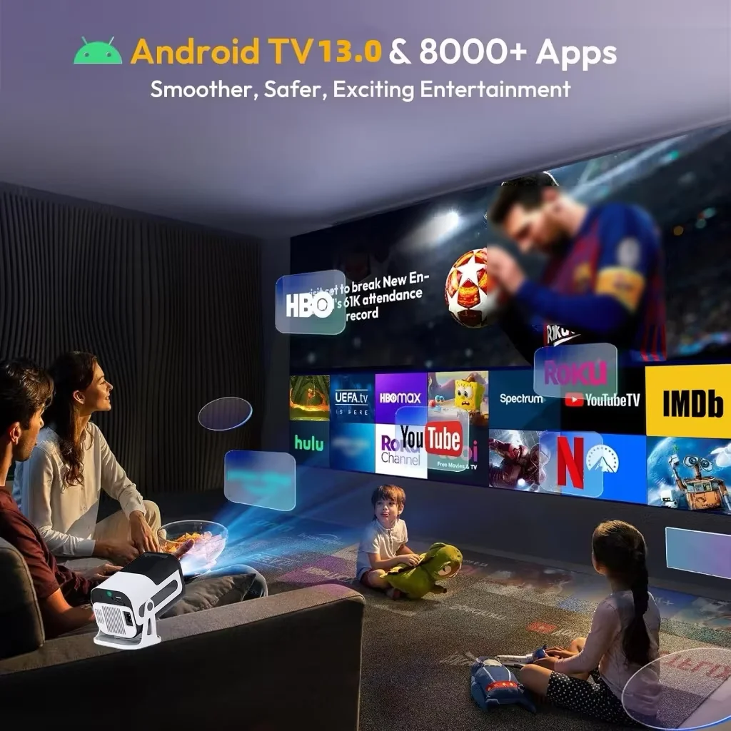 جهاز عرض DEYSINN 4K Android 13 أصلي 1080P 390ANSI HY320 Dual Wifi6 BT5.0 1920*1080P Projetor محمول للسينما ترقية HY300 #2