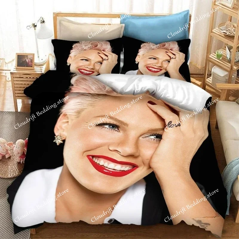 

Singer Pink Printed Bedding Sets Quilt Bed Cover Comforter Duvet Cover Pillow Case Teenagers Children's Gifts