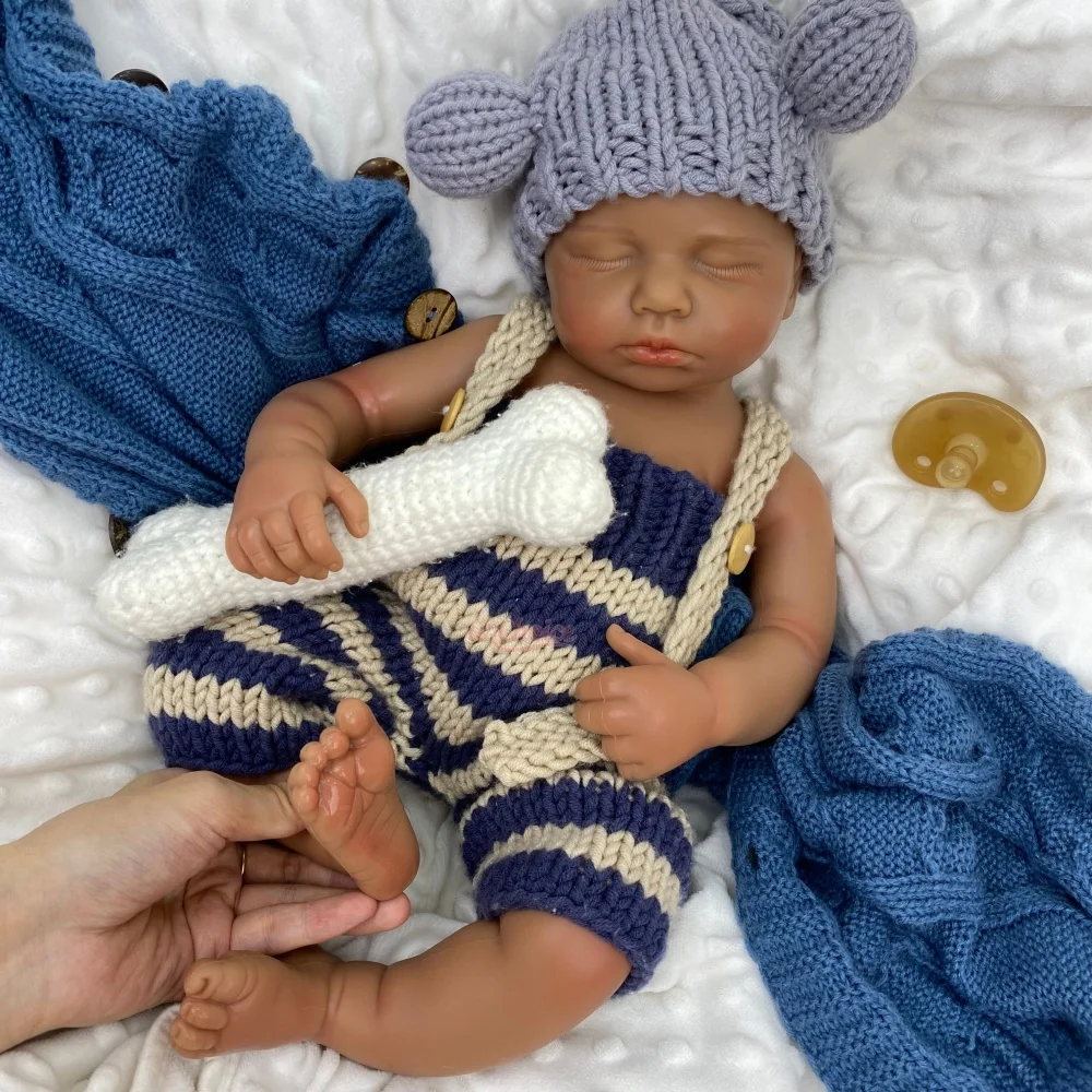 Realistic Features 20Inch Can Open Mouth Loulou Full Solid Lifelike Silicone Reborn Doll Waterproof Artist’s Prop for Hobbyists