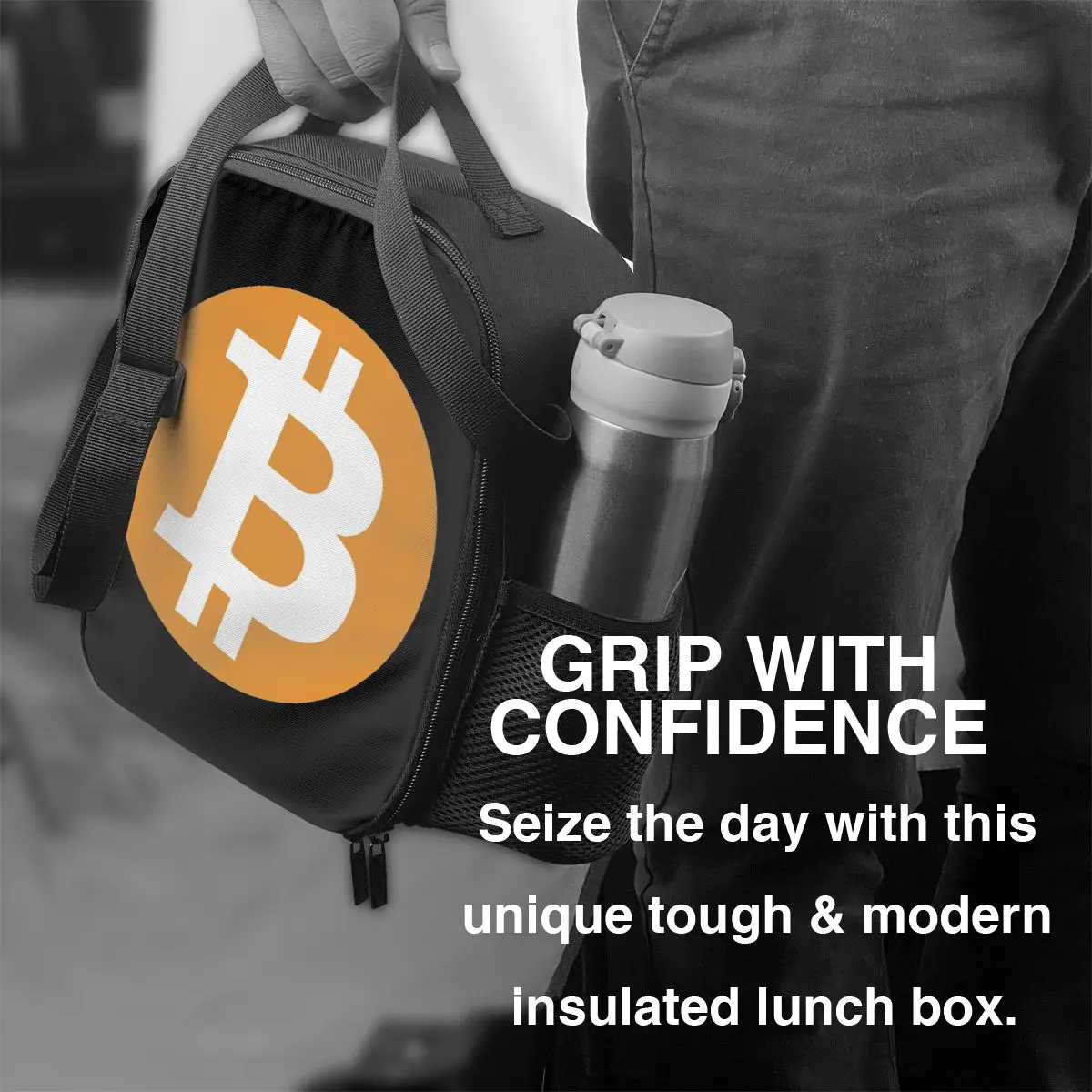 Bitcoin Thermal Insulated Lunch Bags Women BTC Fans Resuable Lunch Container per lavoro School Travel multifunzione Bento Food Box