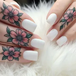 48Pcs Press On Nails Short White Nails For Gluing Fake Nails With Glue Acrylic False Nails DIY Girl Finger Tips Manicure Set