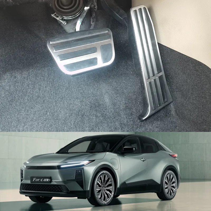 

For Toyota C-HR+ CHR EV 2025 2026 Accessories Car Accelerator Brake Pedal Non-Slip Footrest Plate Interior Modification Parts