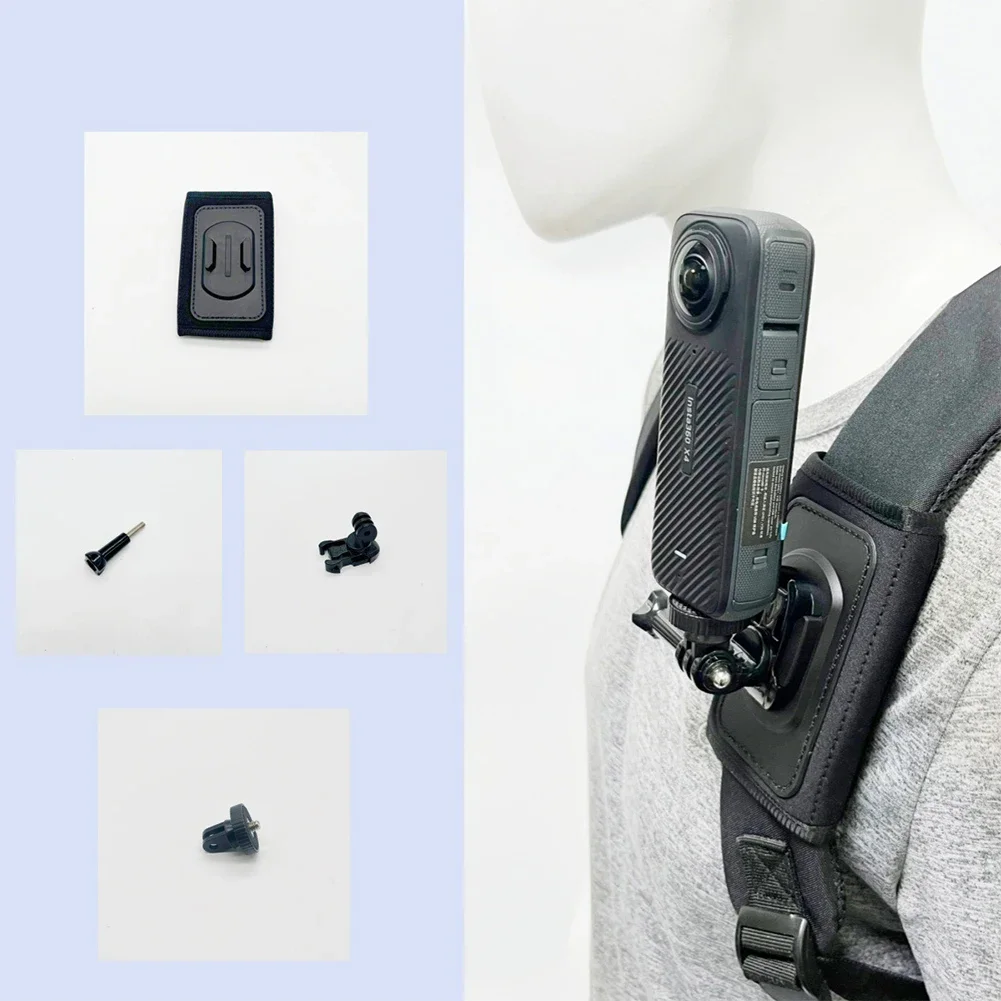 360 Rotation Tasche Rucksack Schultergurt Halterung für GoPro Hero 13 12 11 10 9 DJI Action 5 Pro 4 Insta360 X4 X3 Halter – Detail 1