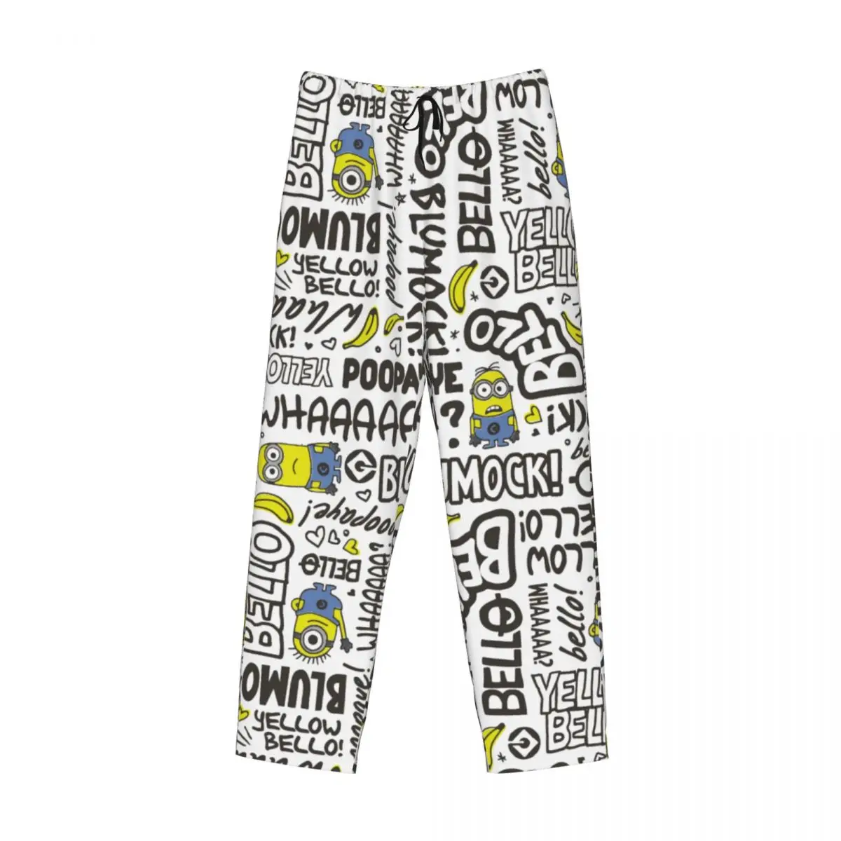 Pantalon de pyjama personnalisé avec poches pour hommes, film cancers, minions, lounge, vêtements de nuit commandés, bas