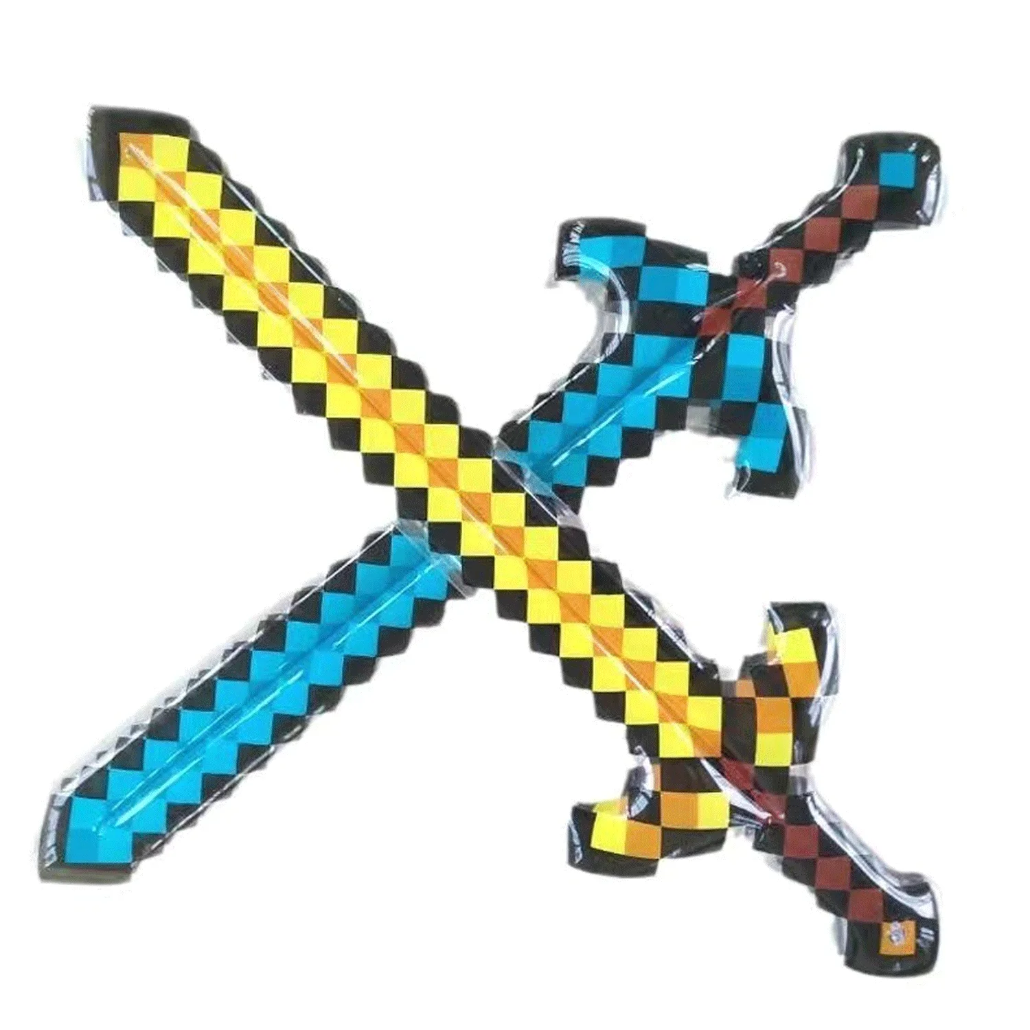 1/3/6 pçs criativo espada inflável pixel estilo brinquedos espada de pedra preciosa indoor ao ar livre crianças brinquedo jogos interação presentes natal