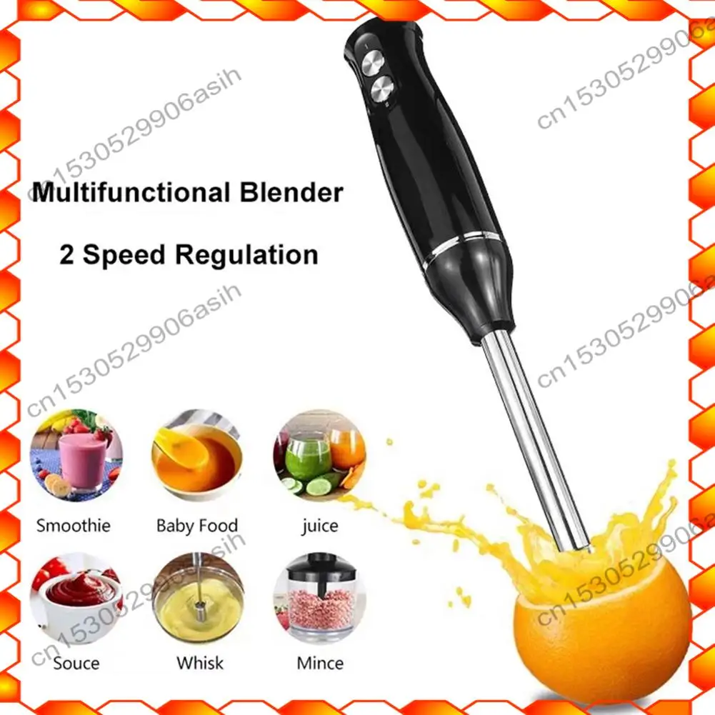 -AT52 4 In 1 High Power Immersion Hand Stick Blender Mixer Includes Chopper And Smoothie Cup Stainless Steel Ice Blade EU Plug
