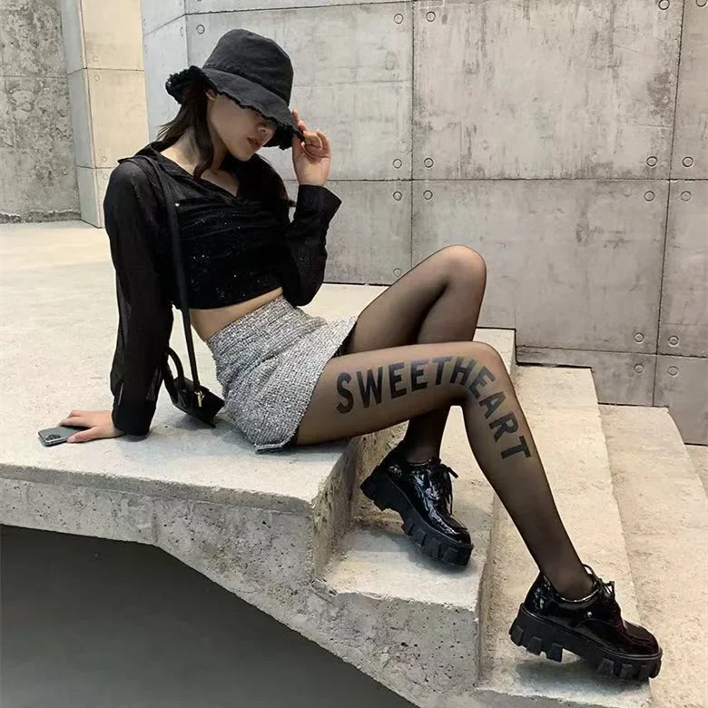 Designer Letter Stockings Women Nightclub Party Accessories Black Sexy Diamonds Fishnet Underwear Pantyhose Printed  Tights